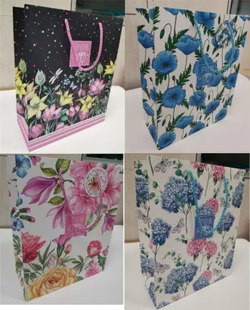 Qese dhurate Fresh Decorative Vertical Gift Bag M, madhësi mesatare, dizajn i përzier, shumëngjyrëshe