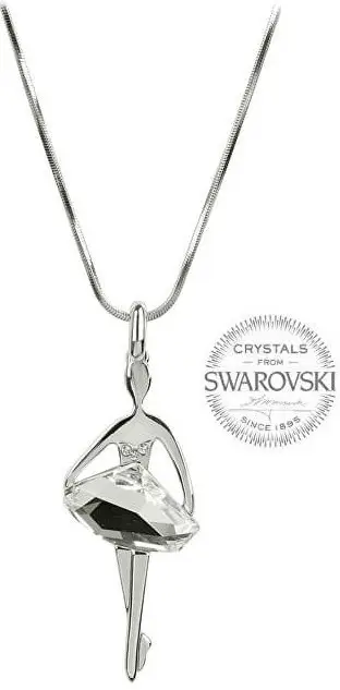 Qafore Levien Crystal Ballerina Necklace