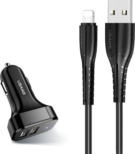 Karikues me kabllo Usams C13, 2x USB-A, 2.1 A - 1