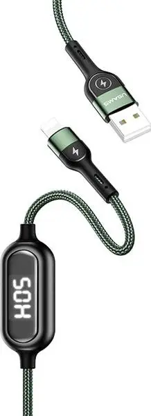 Kabllo Usams USB-A në Lightning, 1.2m, e kaltër