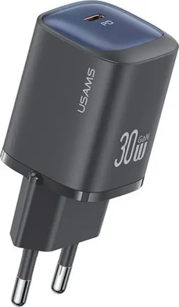Karikues rrjeti Usams CC251, 30W GaN, USB C Fast Charging, i zi