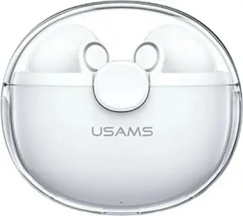 Kufje wireless Usams TWS BU Series BHUBU01, Bluetooth 5.1, deri 30 orë bateri, të bardha