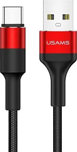 Kabllo USAMS US-SJ221 -SJ221TC02, U5, 2A, USB-C, 1.2 m, e kuqe,