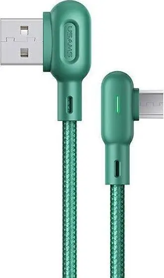 Kabllo USB Usams US-SJ509, USB-A në microUSB, 1.2 m, e gjelbër