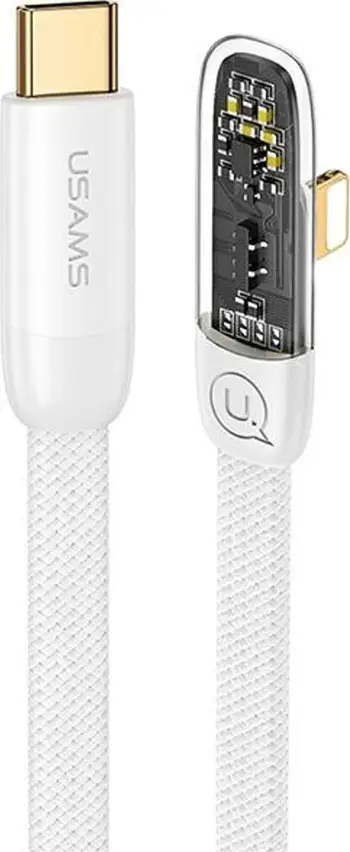 Kabllo USB Usams USA890, USB C në USB C, 1.2 m, e bardhë