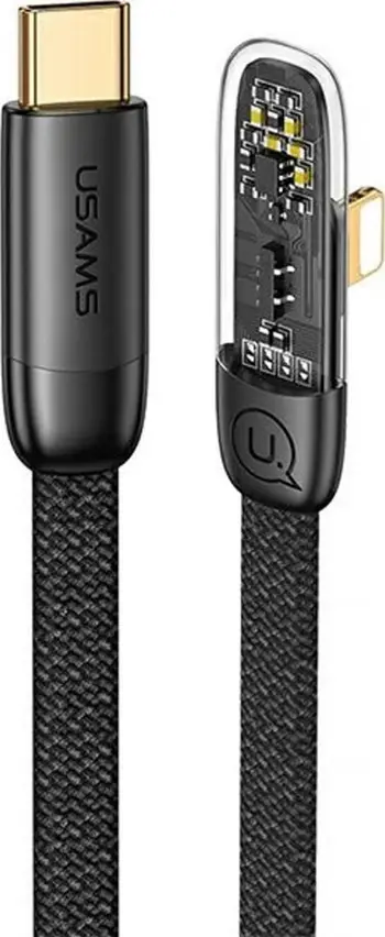 Kabllo USB C në USB C Usams Iceflake Series USA891, 1.2m, karikim i shpejtë, e zezë