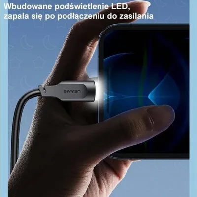Kabllo USB Usams Lithe Series US-SJ565, USB A në Lightning, 1.2 m, jeshile - 12