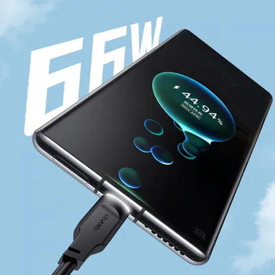 Kabllo USB Usams Lithe, USB A në USB C 1.2m, 66W, lejla - 13