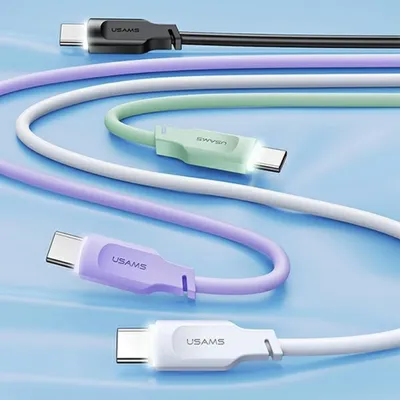 Kabllo USB Usams Lithe, USB A në USB C 1.2m, 66W, lejla - 18