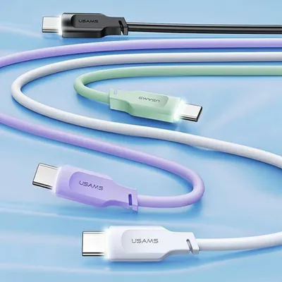 Kabllo USB Usams Lithe, USB A në USB C 1.2m, 66W, lejla - 24