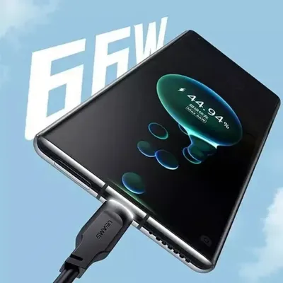 Kabllo USB Usams Lithe, USB A në USB C 1.2m, 66W, lejla - 6