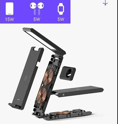 Karikues wireless Usams US-CD181, 3 në 1, 15W, i zi - 3