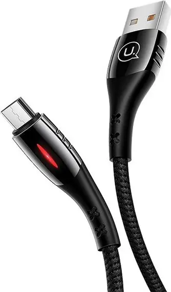 Kabllo USB Usams, USB-A - micro-USB, 1.2 m, e zezë