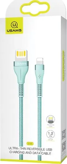 Kabllo Usams, USB-A - Lightning (63781-uniw), 1.2 m, e kaltër - 1