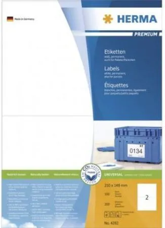 Etiketa premium Herma, A4, 100 faqe, të bardha - 1