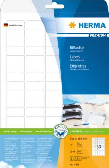 Etiketa vetëngjitëse Herma Premium Labels, A4, 25 copë