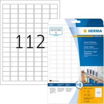 Etiketa ngjitëse Herma, A4, 25.4x16.9 mm, letër, të bardha