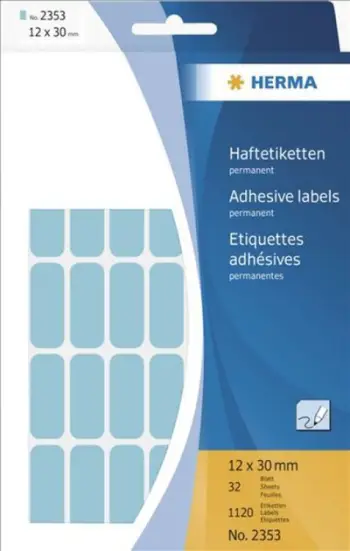 Etiketa vetëngjitëse Herma 2353, 12x30 mm, 1120 copë