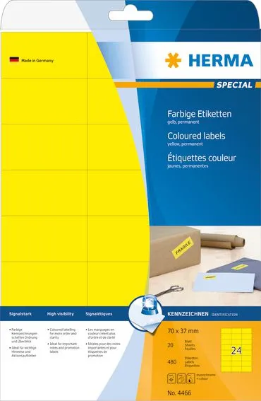 Etiketa me ngjyra Herma A4, 480 copë - 1