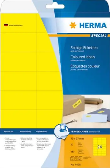 Etiketa me ngjyra Herma A4, 480 copë