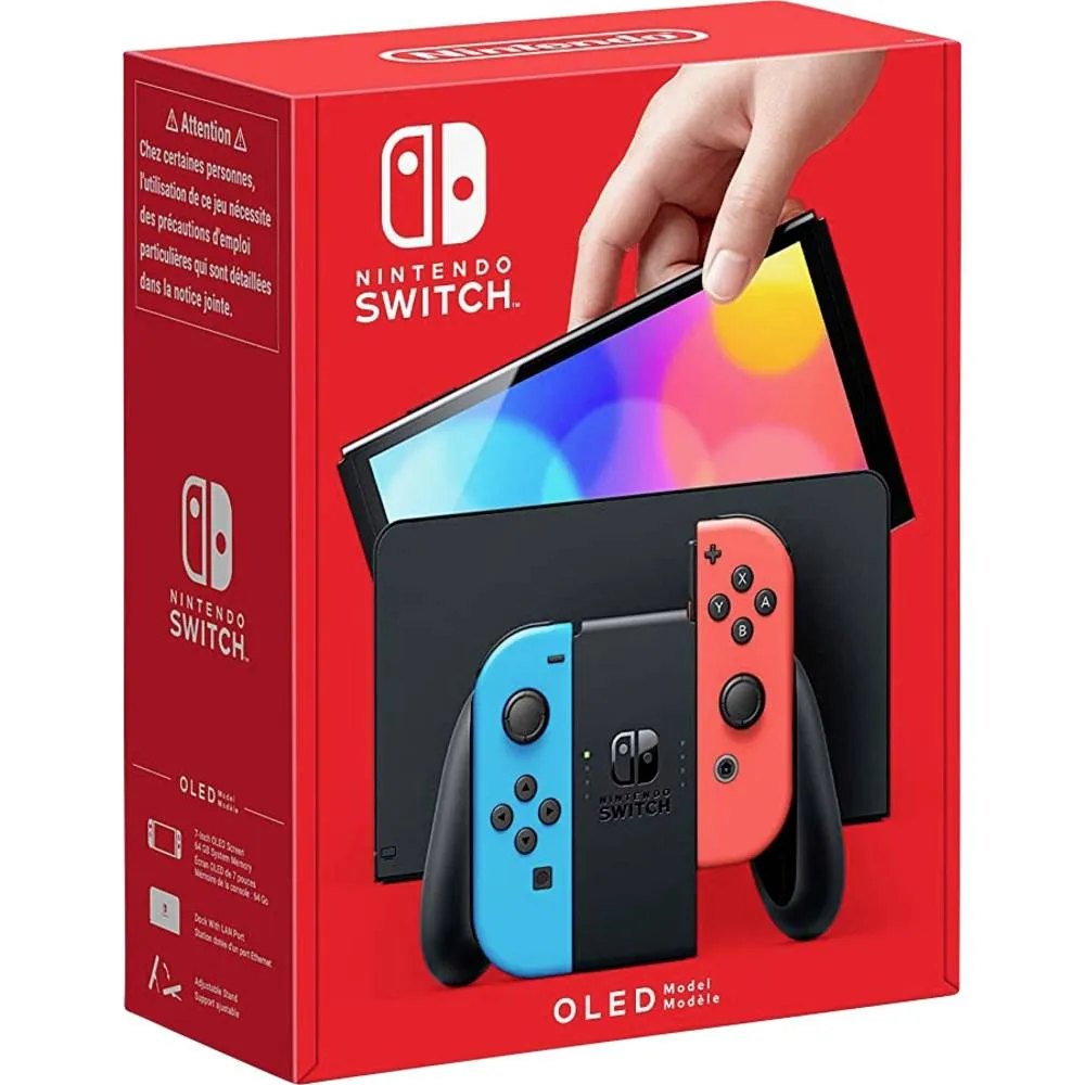 Konzolë Nintendo Switch OLED, e kuqe/e kaltër - 2