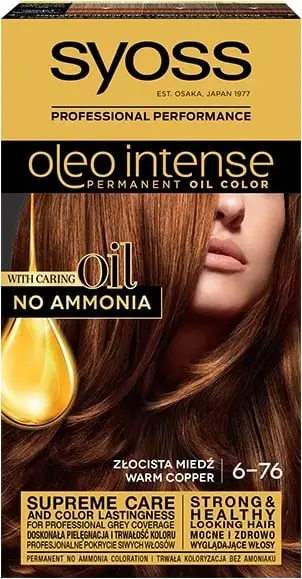 Ngjyrë për flokë Syoss Oleo Intense, 6.76 Warm Kopper, 50 ml