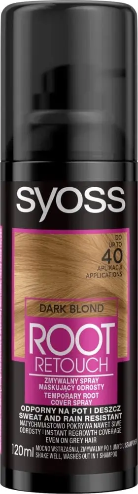 Ngjyrë për flokë Syoss Root Retoucher, dark blonde, 120 ml