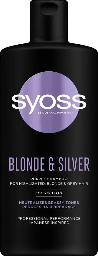 Shampo për flokë Syoss Blond & Silver, 440 ml