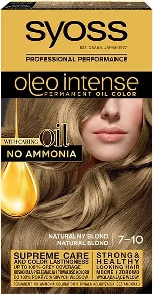 Ngjyrë për flokë Syoss Oleo Intense, 7.10 Natural Blond, 50 ml