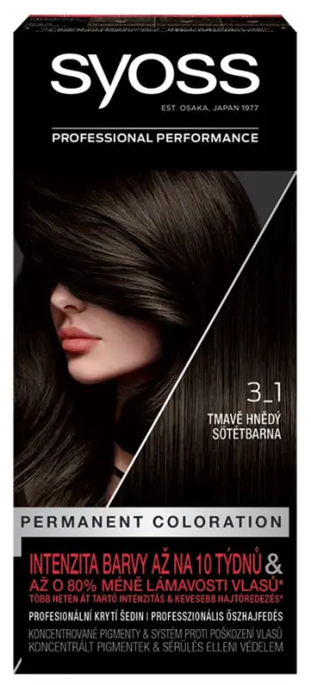 Ngjyrë për flokë Syoss, 3-1 Dark Brown, 50 ml