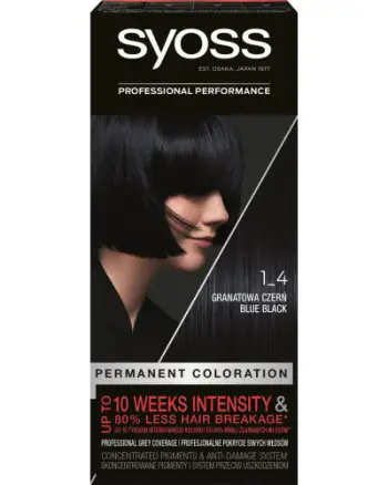 Ngjyrë për flokë Syoss, 1.4 Blue Black, 50 ml