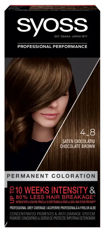 Ngjyrë për flokë Syoss, 4.8 Chocolate Brown, 50 ml