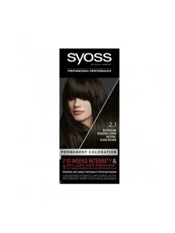 Ngjyrë për flokë Syoss, Natural Black Brown 2-1, 60 ml - 2