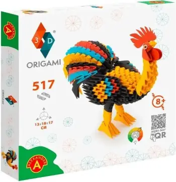 Set kreativ origami 3D Alexander Rooster ALEX, skulpturë lecke, shumëngjyrësh