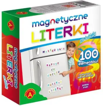 Shkronja magnetike për frigorifer Alexander, set 100 copë, shumëngjyrëshe