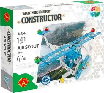 Set ndërtimi Alexander Little Constructor Air Scout, model avion metalik, 8+