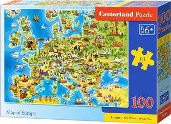 Puzzle Castorland Map of Europe, 100 elemente