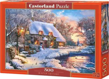 Puzzle Castorland Winter Cottage, 500 elemente, shumëngjyrëshe