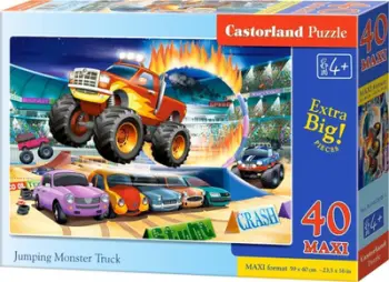 Lodër puzzle Castorland Jumping Monster Truck, 4+, 40 elemente