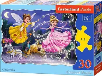 Puzzle Castorland Cinderella, 30 elemente, + 4 vjeç