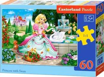 Puzzle Castorland Princess with Swan, 60 elemente
