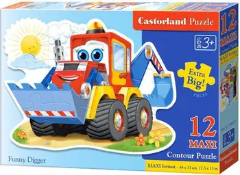 Puzzle Castorland CASTOR 12 MAXI Fun Excavator 120024, shumëngjyrëshe