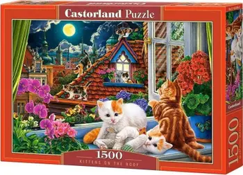 Puzzle Castorland Kittens on the Roof, 1500 copë, 68 x 47 cm, shumëngjyrësh