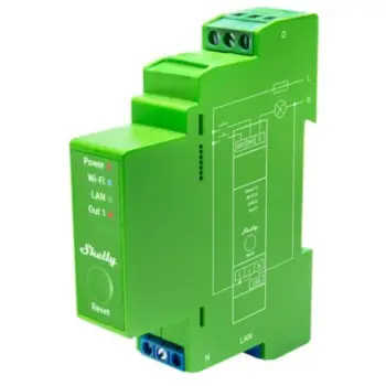Dimmer Shelly Pro Dimmer 1PM, 200 W, IEEE 802.11b/g/n, Blu, Gjelbër, Gri