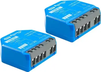 Relé i mençur Shelly 1 Gen4 2er Pack, 16A, Wi-Fi, Zigbee, Bluetooth, kaltër