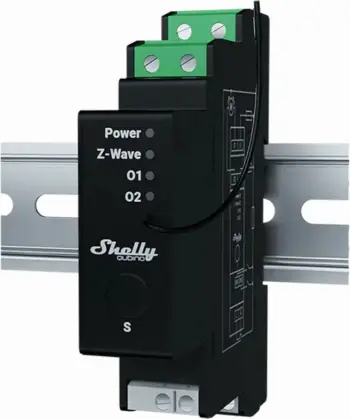 Modul perdeje Shelly Wave Pro Shutter Z-Wave, matje energjie, montim në shina DIN, i bardhë