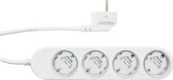 Prizë e mençur Shelly Power Strip 4 Gen4 Zigbee/Matter, 4x Schuko, e bardhë
