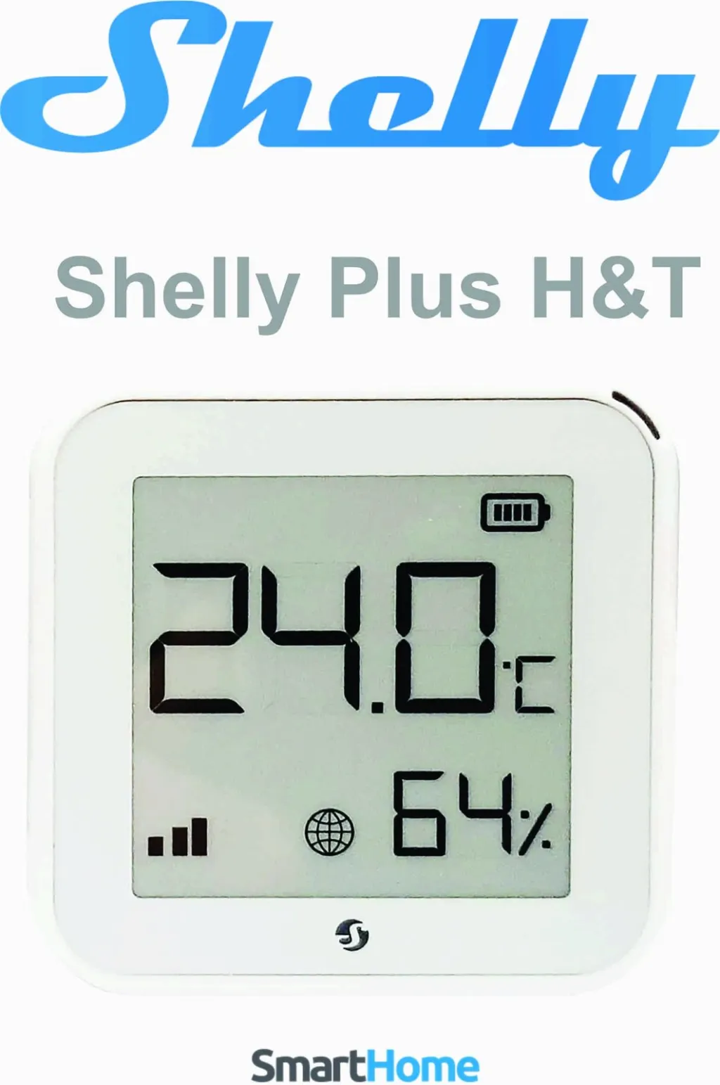 Detektor i lagështisë dhe temperaturës Shelly Plus - 1