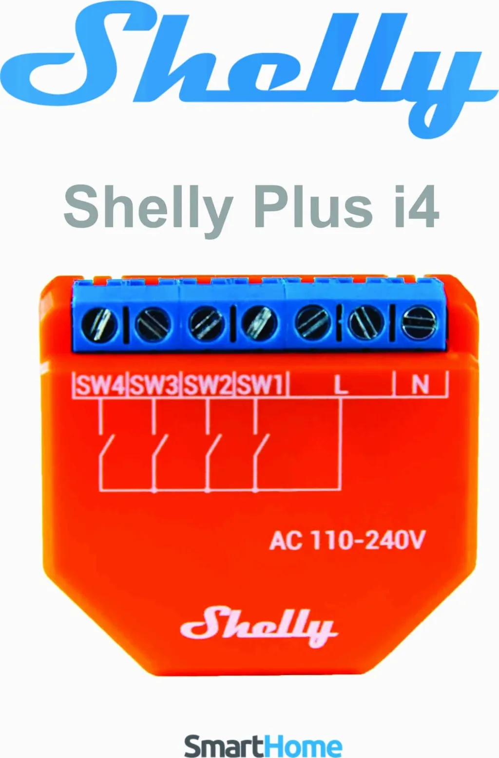 Pajisje e aktivizimit të veprimeve Shelly Plus i4 - 1