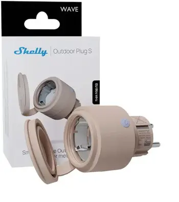 Prizë smart Shelly Wave Outdoor Plug S, për jashtë